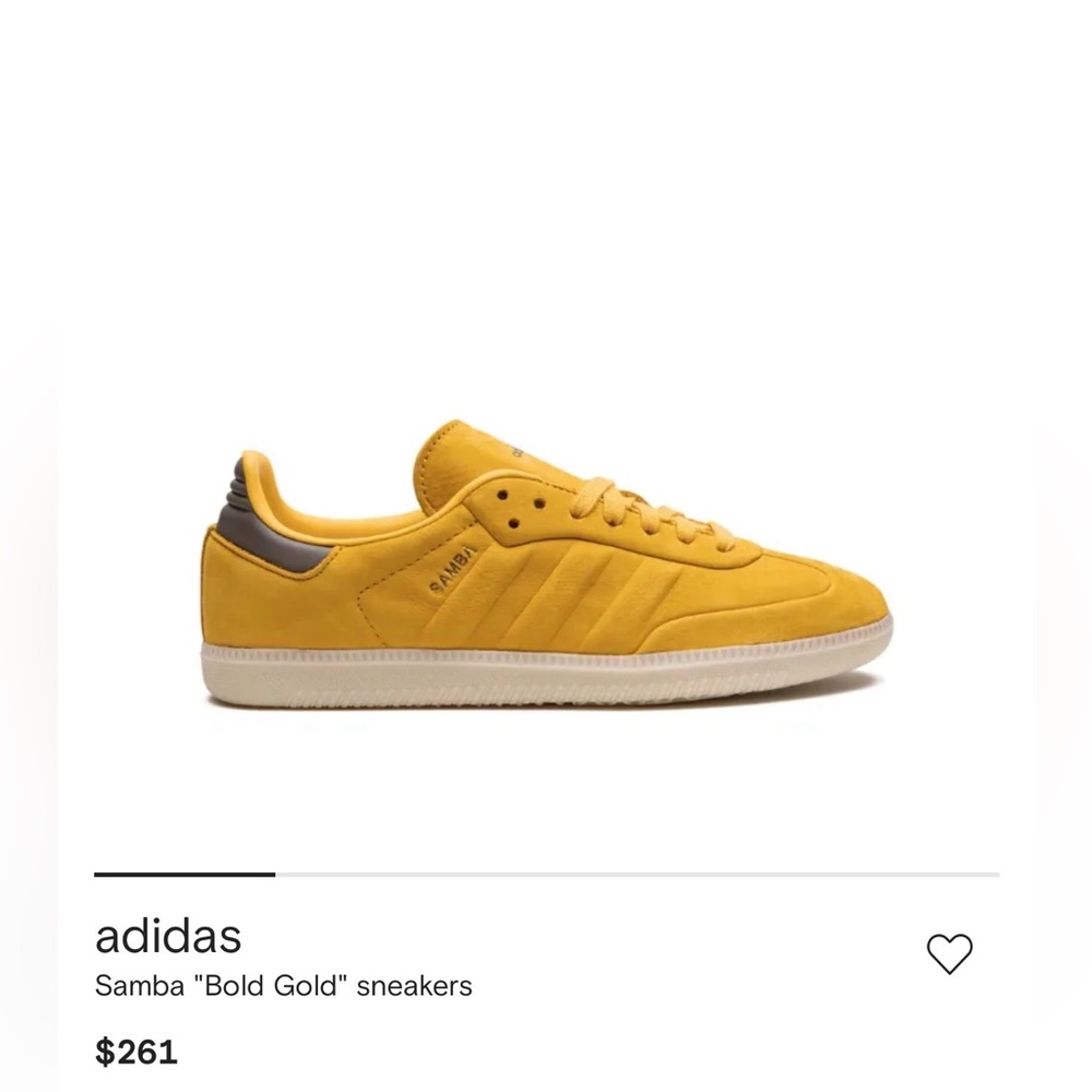 Adidas Samba in Bold Gold